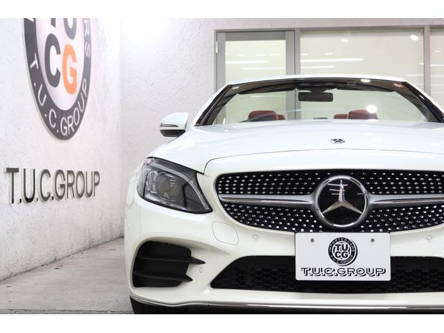 Ｃクラス Ｃ１８０カブリオレスポーツ　レザーＥＸＣ＆ＲＳＰ　１オーナー　後期型　ＭＥコネ　赤本革＆エアスカーフ　黒幌　ＨＵＤ　ナビＴＶ　スマホ連携　Ｂカメラ　ＰＴＳ　ＤＳＲＣ　ＡＭＧエアロ／１９ＡＷ　エアバランスＰＫＧ　９ＡＴ　２年保証付（6枚目）