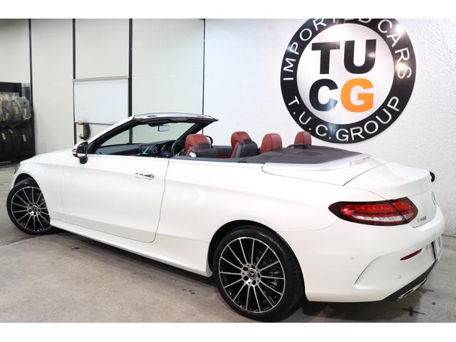 Ｃクラス Ｃ１８０カブリオレスポーツ　レザーＥＸＣ＆ＲＳＰ　１オーナー　後期型　ＭＥコネ　赤本革＆エアスカーフ　黒幌　ＨＵＤ　ナビＴＶ　スマホ連携　Ｂカメラ　ＰＴＳ　ＤＳＲＣ　ＡＭＧエアロ／１９ＡＷ　エアバランスＰＫＧ　９ＡＴ　２年保証付（14枚目）