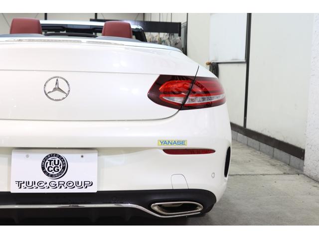 Ｃクラス Ｃ１８０カブリオレスポーツ　レザーＥＸＣ＆ＲＳＰ　１オーナー　後期型　ＭＥコネ　赤本革＆エアスカーフ　黒幌　ＨＵＤ　ナビＴＶ　スマホ連携　Ｂカメラ　ＰＴＳ　ＤＳＲＣ　ＡＭＧエアロ／１９ＡＷ　エアバランスＰＫＧ　９ＡＴ　２年保証付（17枚目）