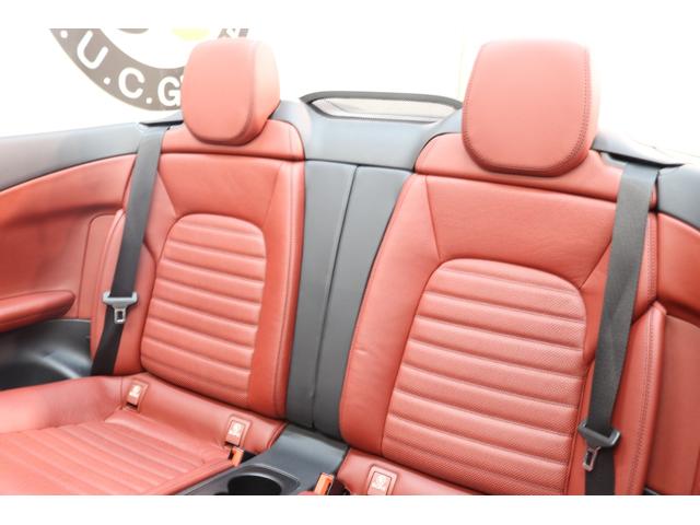 Ｃクラス Ｃ１８０カブリオレスポーツ　レザーＥＸＣ＆ＲＳＰ　１オーナー　後期型　ＭＥコネ　赤本革＆エアスカーフ　黒幌　ＨＵＤ　ナビＴＶ　スマホ連携　Ｂカメラ　ＰＴＳ　ＤＳＲＣ　ＡＭＧエアロ／１９ＡＷ　エアバランスＰＫＧ　９ＡＴ　２年保証付（28枚目）