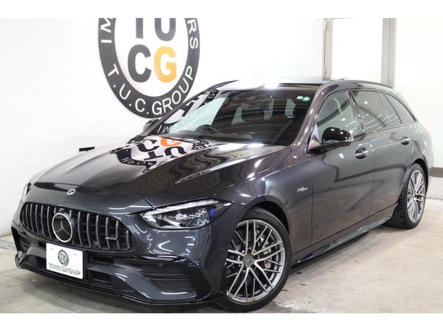 Cクラスステーションワゴン C43 4マチック RSP BSG搭載 現行 1オーナー 黒本革&ベンチレーター パノラマSR HUD MBUX/ARナビTV スマホ連携 ブルメスター 360カメラ AMGエアロ&19AW Rアクスルステア 2年保証付(12枚目)