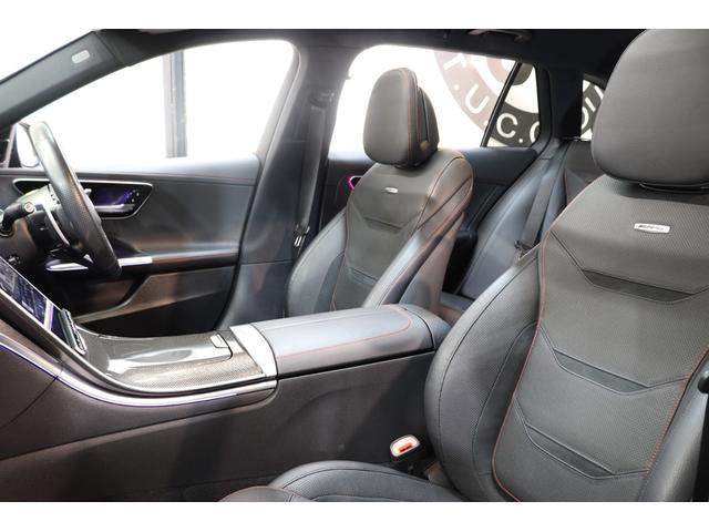 Cクラスステーションワゴン C43 4マチック AMGナイト&RSP BSG 現行 黒本革&ベンチレーター パノラマSR HUD MBUX/ARナビTV スマホ連携 ブルメスター 360カメラ AMGエアロ&19AW Rアクスルステア 2年保証付(32枚目)