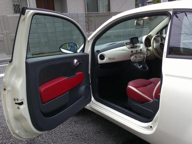 ５００ ペッレ　マイチェンモデル禁煙・１００台限定車ポルトローナフラウ社製レッドフル本革デザインレザーシート・白本革巻ステア＆スイッチ・Ｔベルト交換不要・ＴＶナビＥＴＣ・純正ＣＤオーディオ・デザイン専用アルミ取説記録（23枚目）