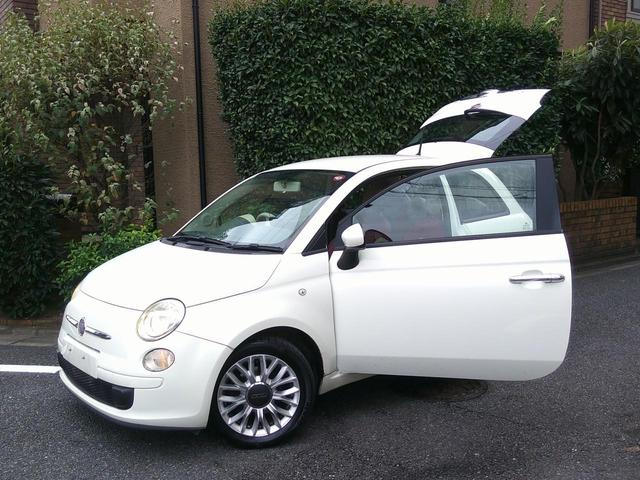 ５００ ペッレ　マイチェンモデル禁煙・１００台限定車ポルトローナフラウ社製レッドフル本革デザインレザーシート・白本革巻ステア＆スイッチ・Ｔベルト交換不要・ＴＶナビＥＴＣ・純正ＣＤオーディオ・デザイン専用アルミ取説記録（57枚目）