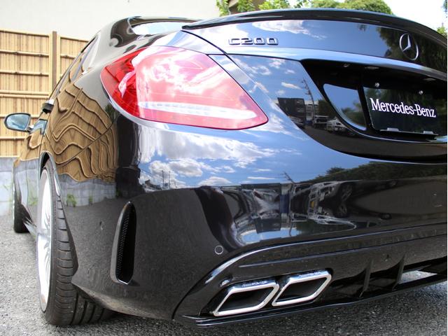 C200アバンギャルド AMGライン 右H C63スタイル キーレスゴー レーダーセーフティ 禁煙 黒アルティコレザーシート HDDナビ 地デジ バックカメラ FOCALスピーカー カールソン20インチアルミ 社外マフラー ローダウン(11枚目)