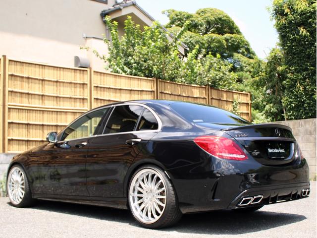 C200アバンギャルド AMGライン 右H C63スタイル キーレスゴー レーダーセーフティ 禁煙 黒アルティコレザーシート HDDナビ 地デジ バックカメラ FOCALスピーカー カールソン20インチアルミ 社外マフラー ローダウン(14枚目)