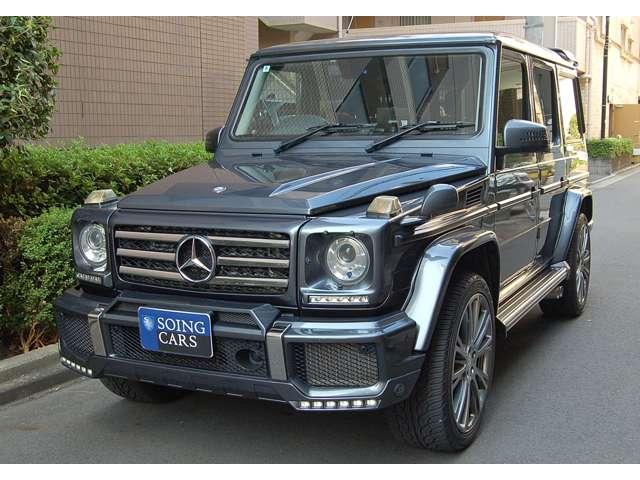 Ｇクラス Ｇ３５０　ブルーテック　ロング　ディーゼルターボ　４ＷＤ　ＢＲＡＢＵＳカスタム　２２ＡＷ　サイドマフラー　ファブリックシート　禁煙車（2枚目）