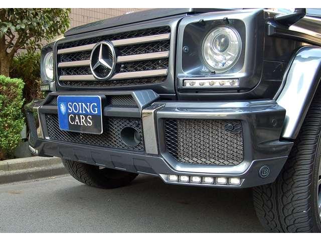 Ｇクラス Ｇ３５０　ブルーテック　ロング　ディーゼルターボ　４ＷＤ　ＢＲＡＢＵＳカスタム　２２ＡＷ　サイドマフラー　ファブリックシート　禁煙車（9枚目）