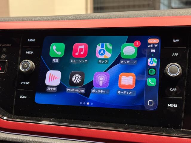 ポロGTI ベースグレード アダプティブクルーズコントロール 衝突軽減ブレーキ 純正ナビ バックカメラ 前後ドラレコ ETC Carplay Bluetooth 前後センサー 純正17インチアルミ(14枚目)