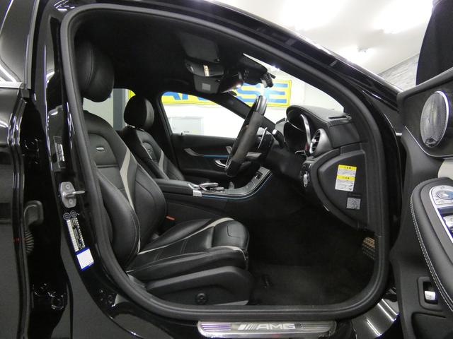 Cクラス C63 S V8ツインターボ 右H正規D車 EXC-PKG 黒革 シートヒーター 純正HDDナビ地デジ Burmesterサウンド Bカメラ&PTS レーダーセーフティPKG パナメリカーナグリル 赤キャリパー 専用19インチAW 禁煙車(26枚目)