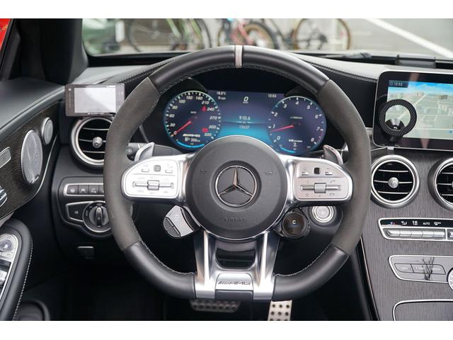 Ｃクラス Ｃ６３　Ｓカブリオレ　後期型　左ハンドル　ブラックアウト　マッドブラックラッピング　純正ナビＴＶ　ブルメスターサウンド　バックカメラ　ドラレコ　ＡＭＧ２０ＡＷ　メモリーパワーシート　シートヒーター　整備記録簿　ディーラー車（18枚目）