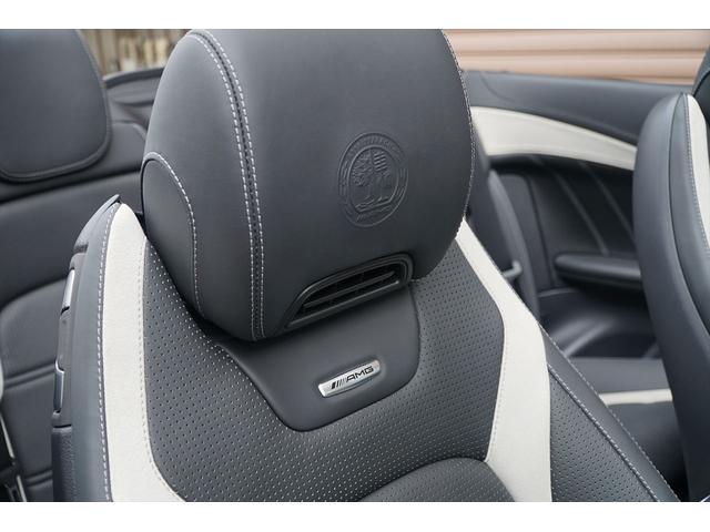 Ｃクラス Ｃ６３　Ｓカブリオレ　後期型　左ハンドル　ブラックアウト　マッドブラックラッピング　純正ナビＴＶ　ブルメスターサウンド　バックカメラ　ドラレコ　ＡＭＧ２０ＡＷ　メモリーパワーシート　シートヒーター　整備記録簿　ディーラー車（42枚目）