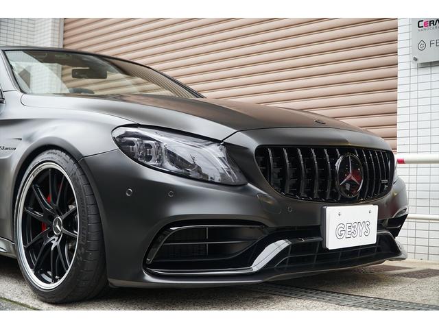 Ｃクラス Ｃ６３　Ｓカブリオレ　後期型　左ハンドル　ブラックアウト　マッドブラックラッピング　純正ナビＴＶ　ブルメスターサウンド　バックカメラ　ドラレコ　ＡＭＧ２０ＡＷ　メモリーパワーシート　シートヒーター　整備記録簿　ディーラー車（51枚目）