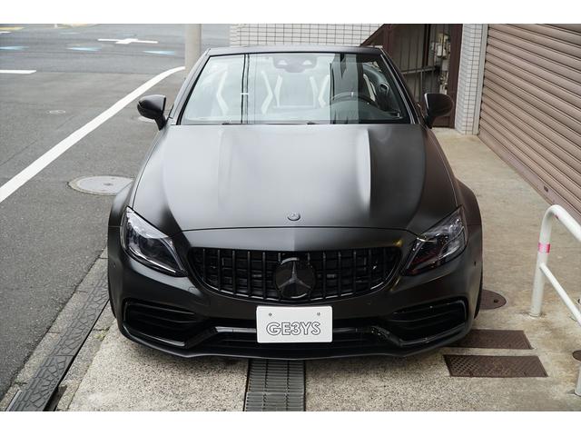 Ｃクラス Ｃ６３　Ｓカブリオレ　後期型　左ハンドル　ブラックアウト　マッドブラックラッピング　純正ナビＴＶ　ブルメスターサウンド　バックカメラ　ドラレコ　ＡＭＧ２０ＡＷ　メモリーパワーシート　シートヒーター　整備記録簿　ディーラー車（52枚目）