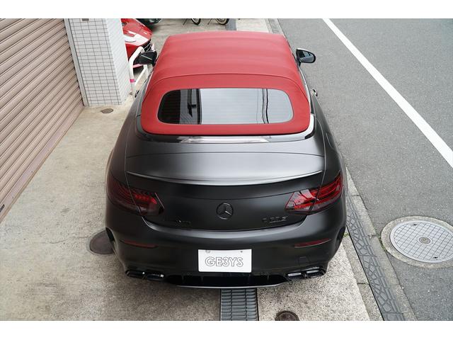 Ｃクラス Ｃ６３　Ｓカブリオレ　後期型　左ハンドル　ブラックアウト　マッドブラックラッピング　純正ナビＴＶ　ブルメスターサウンド　バックカメラ　ドラレコ　ＡＭＧ２０ＡＷ　メモリーパワーシート　シートヒーター　整備記録簿　ディーラー車（67枚目）