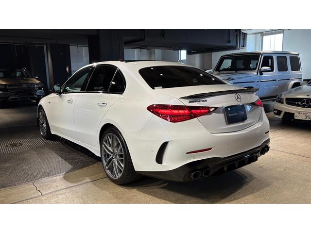 Cクラス C43 4マチック(BSG搭載モデル) アクスルステアリング 禁煙 衝突被害軽減システム LEDヘッドランプ パノラマSR オートマチックハイビーム ヒーター クリアランスソナー レザーシート アルミホイール 360度 ACC 4WD フルセグTV 電動シート(7枚目)