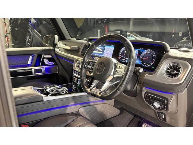 Gクラス G63 4WD アダプティブダンピングシステム Bカメラ キーレスゴー シートH 地デジ シートクーラー スマートキー アルミホイール 記録簿 レーンアシスト ドライブレコーダー アダプティブクルーズコントロール ナビTV 4WD ETC 本革シ(13枚目)