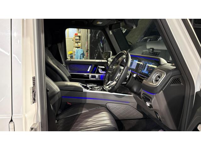 Gクラス G63 4WD アダプティブダンピングシステム Bカメラ キーレスゴー シートH 地デジ シートクーラー スマートキー アルミホイール 記録簿 レーンアシスト ドライブレコーダー アダプティブクルーズコントロール ナビTV 4WD ETC 本革シ(14枚目)
