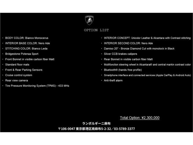 ウラカン テクニカ (LDF) Bianco Monocerus(2枚目)