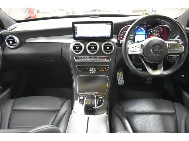 Ｃクラスステーションワゴン Ｃ２００ステーションワゴンアバンギャルドＡＭＧライン　後期　ＡＭＧライン　パノラマサンＲ　レーダーセーフティＰ　ヒーター黒革　ディストロニック　ＢＳＭ　ＡＭＧエアロ１８ＡＷ　ＬＥＤヘッドライト　純正ナビＴＶ　Ｄトランク　ＭＥコネクト　Ｂカメラ　２年保証（3枚目）