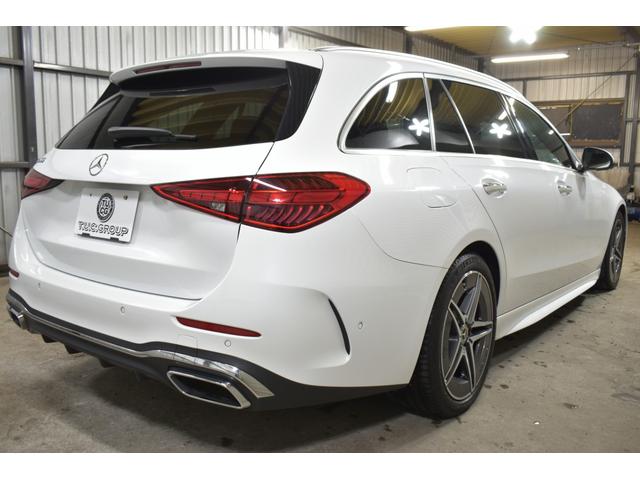 Cクラスステーションワゴン C200ステーションワゴンアバンギャルドAMGライン レザーEXC レーダーセーフティP ベーシックP 新型Cクラス ISG搭載 MEコネ パノラマサンルーフ ヒーター黒本革 ACC BSM AMGエアロ18AW HUD MBUX 360カメラ 2年保証(4枚目)