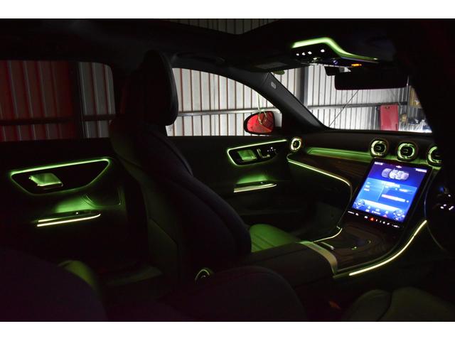 Cクラスステーションワゴン C200ステーションワゴンアバンギャルドAMGライン レザーEXC レーダーセーフティP ベーシックP 新型Cクラス ISG搭載 MEコネ パノラマサンルーフ ヒーター黒本革 ACC BSM AMGエアロ18AW HUD MBUX 360カメラ 2年保証(29枚目)