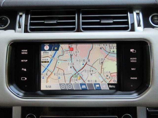 3.0 V6 スーパーチャージド ヴォーグ 本革シート 純正ナビ 電動オートステップ アダプティブクルーズコントロール メリディアンサウンド プレミアムメタリック 2オーナー車 正規ディーラー車 右ハンドル 記録簿付(10枚目)