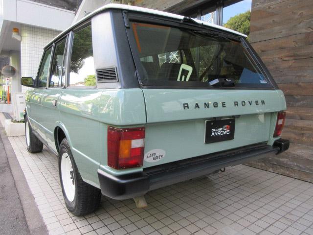 レンジローバー ベースグレード 本革 SR SWB 後期インテリア コイルサス換装 ブレーキマスターバック方式換装 ボディNewペイント ホワイトコントラストルーフ アルミ製アッパーゲート 天張新品生地張替済 正規D車 右H 記付(9枚目)