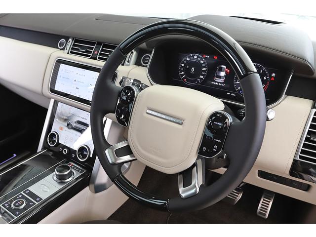 レンジローバー オートバイオグラフィーロングホイールベース525PS ドライバーアシストパック パノラマサンルーフ OP22インチ リアエンターテインメント ブラックパック仕様 コントラストブラックルーフ(12枚目)