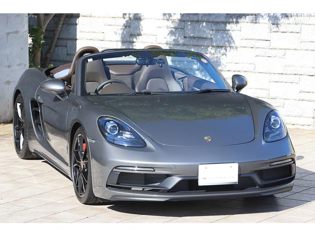 718ボクスター 718ボクスターGTS PDK スポーツクロノPKG 有償色アゲートグレー エスプレッソレザーインテリア ブラウン幌 純正20インチAW スポーツエグゾースト(14枚目)
