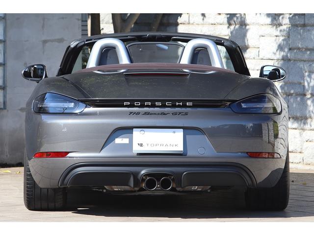 718ボクスター 718ボクスターGTS PDK スポーツクロノPKG 有償色アゲートグレー エスプレッソレザーインテリア ブラウン幌 純正20インチAW スポーツエグゾースト(19枚目)