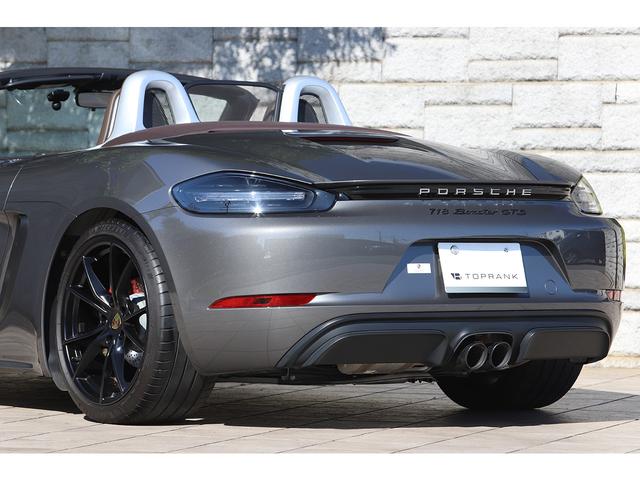 718ボクスター 718ボクスターGTS PDK スポーツクロノPKG 有償色アゲートグレー エスプレッソレザーインテリア ブラウン幌 純正20インチAW スポーツエグゾースト(29枚目)