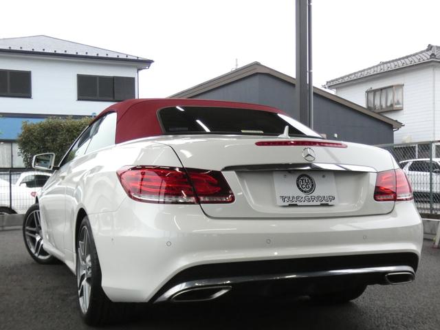 Ｅクラス Ｅ２５０カブリオレ　ＡＭＧスポーツ／コンフォート／レーダーセーフティＰＫＧ　後期　ダークレッド幌　ベンガルレッドレザー／エアスカーフ／ヒーター　ナビ　地デジ　３６０度カメラ　エアキャップ　ＡＭＧエアロ／１８ＡＷ　２年保証（3枚目）