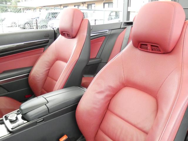 Ｅクラス Ｅ２５０カブリオレ　ＡＭＧスポーツ／コンフォート／レーダーセーフティＰＫＧ　後期　ダークレッド幌　ベンガルレッドレザー／エアスカーフ／ヒーター　ナビ　地デジ　３６０度カメラ　エアキャップ　ＡＭＧエアロ／１８ＡＷ　２年保証（7枚目）