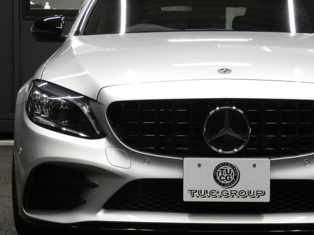 Cクラスステーションワゴン C43 4マチック ステーションワゴン レーダーP 後期 Meコネクト 黒本革 パノラマSR AMGエアロ/19AW KWダウンサス/ワイドスペーサー ナビ 地デジ Aカープレイ Bカメラ ブルメスター HUD 自動テールゲート 2年保証付(6枚目)
