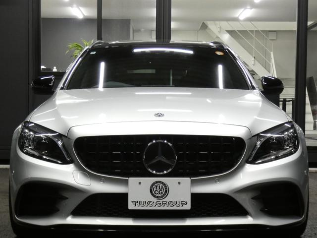 Cクラスステーションワゴン C43 4マチック ステーションワゴン レーダーP 後期 Meコネクト 黒本革 パノラマSR AMGエアロ/19AW KWダウンサス/ワイドスペーサー ナビ 地デジ Aカープレイ Bカメラ ブルメスター HUD 自動テールゲート 2年保証付(35枚目)