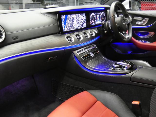 Ｅクラス Ｅ４００　４マチック　クーペ　スポーツ　ＥＸＣ－Ｐ　ＡＭＧエアロ／１９ＡＷ　赤黒ナッパレザー／ベンチレーター／マッサージ　パノラマＳＲ　ナビＴＶ　３６０度カメラ　ヘッドアップＤ　ブルメスター　エアバランスＰ　ドラレコ　自動トランク　２年保証（9枚目）