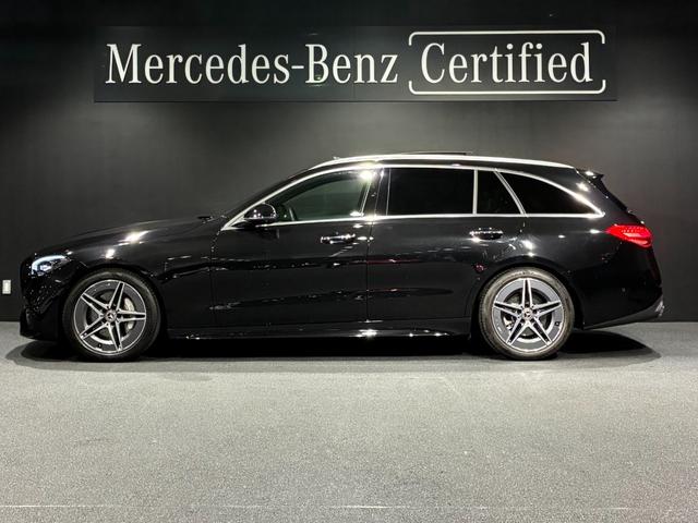 Ｃクラスステーションワゴン Ｃ２００ステーションワゴンアバンギャルドＡＭＧライン　パノラミックスライディングルーフ　ベーシックパッケージ　リアアクスルステアリング　６４色アンビエントライト　メルセデスミーコネクト搭載車（6枚目）