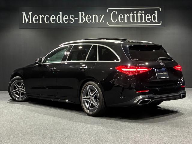Ｃクラスステーションワゴン Ｃ２００ステーションワゴンアバンギャルドＡＭＧライン　パノラミックスライディングルーフ　ベーシックパッケージ　リアアクスルステアリング　６４色アンビエントライト　メルセデスミーコネクト搭載車（7枚目）