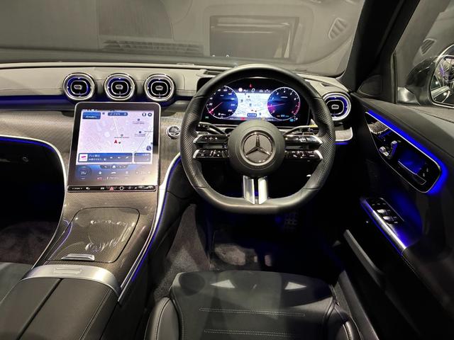 Ｃクラスステーションワゴン Ｃ２００ステーションワゴンアバンギャルドＡＭＧライン　パノラミックスライディングルーフ　ベーシックパッケージ　リアアクスルステアリング　６４色アンビエントライト　メルセデスミーコネクト搭載車（10枚目）