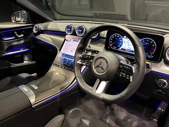 Ｃクラスステーションワゴン Ｃ２００ステーションワゴンアバンギャルドＡＭＧライン　パノラミックスライディングルーフ　ベーシックパッケージ　リアアクスルステアリング　６４色アンビエントライト　メルセデスミーコネクト搭載車（11枚目）