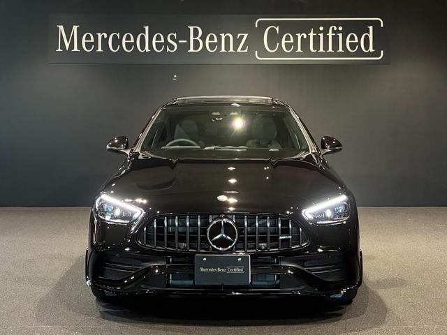 Ｃクラス Ｃ４３　４マチック　パノラミックスライディングルーフ　リアアクスルステアリング　１９インチＡＭＧアルミホイール　本革スポーツシート　ヘッドアップディスプレイ　ＭＢＵＸ　ＡＲナビ　アンビエントライトプレミアム（3枚目）