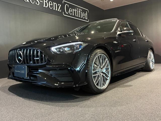 Ｃクラス Ｃ４３　４マチック　パノラミックスライディングルーフ　リアアクスルステアリング　１９インチＡＭＧアルミホイール　本革スポーツシート　ヘッドアップディスプレイ　ＭＢＵＸ　ＡＲナビ　アンビエントライトプレミアム（5枚目）