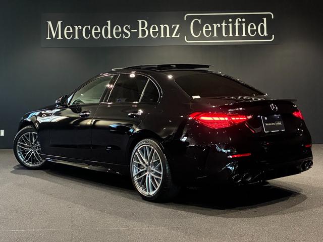 Ｃクラス Ｃ４３　４マチック　パノラミックスライディングルーフ　リアアクスルステアリング　１９インチＡＭＧアルミホイール　本革スポーツシート　ヘッドアップディスプレイ　ＭＢＵＸ　ＡＲナビ　アンビエントライトプレミアム（9枚目）