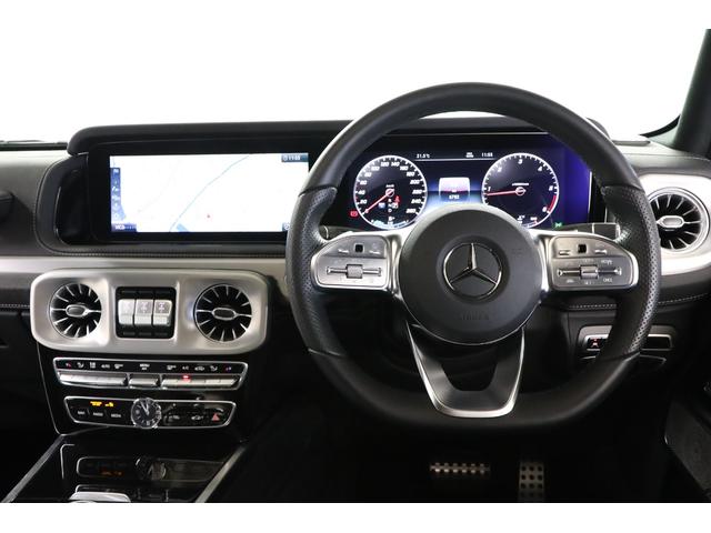Gクラス G400d AMGライン 有償色 黒革 純正20インチアルミ アダプティブダンピング LEDヘッドライト サンルーフ 前後シートヒーター イオナイザー パドルシフト ブルメスター 純正HDDナビ 地デジ 全周囲カメラ ETC(10枚目)