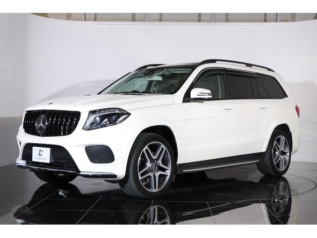ＧＬＳ ＧＬＳ３５０ｄ　４マチックスポーツ　有償色ダイヤモンドホワイト　社外パナメリカーナグリル（純正グリル有）　ルーフレール／サイドウインドトリム　一　部　マットブラックラッピング　２１インチＡＷ　パノラマルーフ（30枚目）