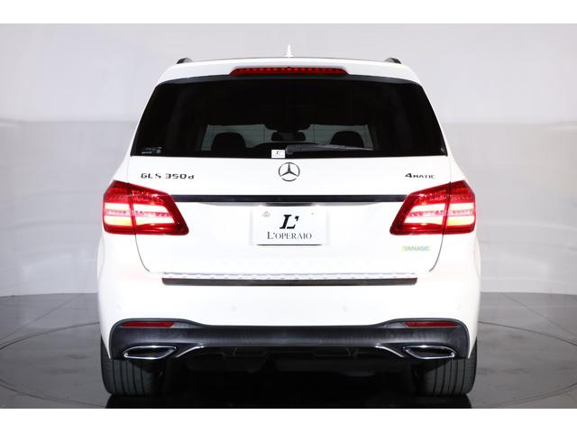 ＧＬＳ ＧＬＳ３５０ｄ　４マチックスポーツ　有償色ダイヤモンドホワイト　社外パナメリカーナグリル（純正グリル有）　ルーフレール／サイドウインドトリム　一　部　マットブラックラッピング　２１インチＡＷ　パノラマルーフ（32枚目）