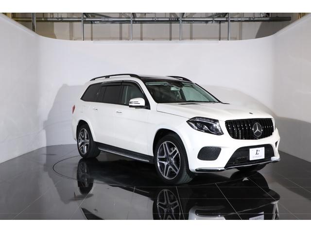 ＧＬＳ ＧＬＳ３５０ｄ　４マチックスポーツ　有償色ダイヤモンドホワイト　社外パナメリカーナグリル（純正グリル有）　ルーフレール／サイドウインドトリム　一　部　マットブラックラッピング　２１インチＡＷ　パノラマルーフ（41枚目）