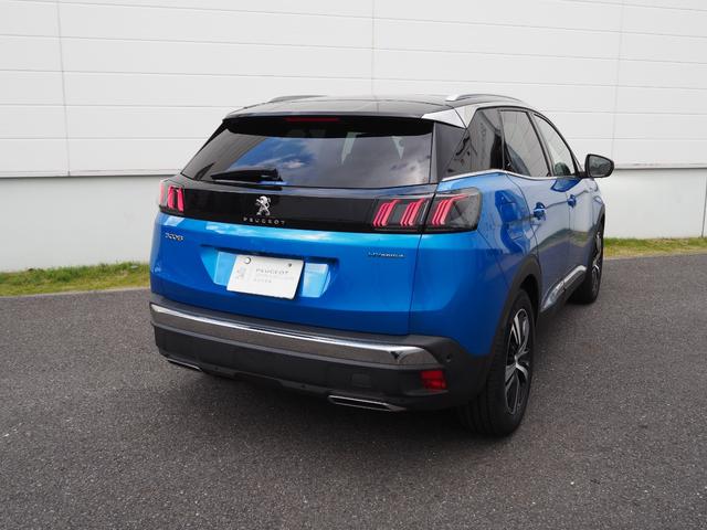 3008 GTハイブリッド4 試乗車UP ガラスサンルーフ ETC ドライブレコーダー フロントシートヒーター インテリジェントハイビーム フロントカメラ バックカメラ アダプティブライト アクティブセーフティブレーキ 認定中古車(6枚目)