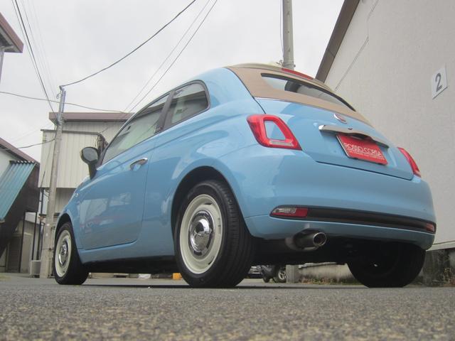 ５００Ｃ チエーロブル　日本限定５０台！　１オーナー　右ハンドル　５ＡＴ　フル装備　電動オープン　ＥＴＣ　純正オーディオ　社外１５インチアルミホイール（純正ホイールあり）　ヒルホールド（3枚目）